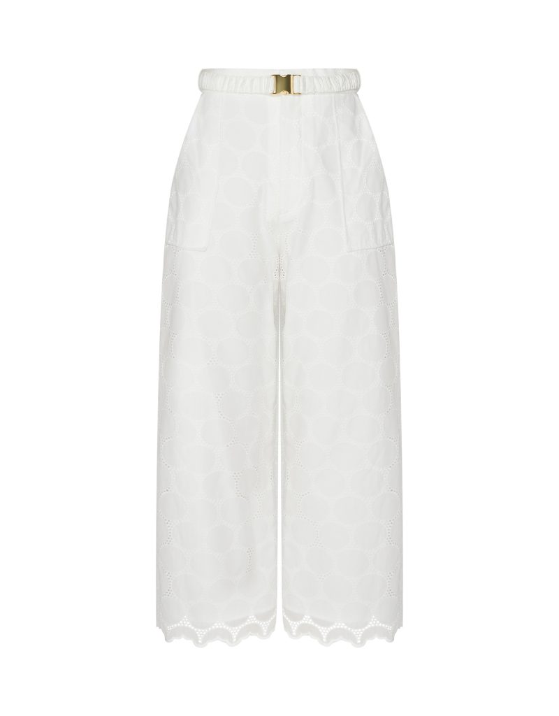 Lucie eyelet culotte pants - ASAVAGROUP