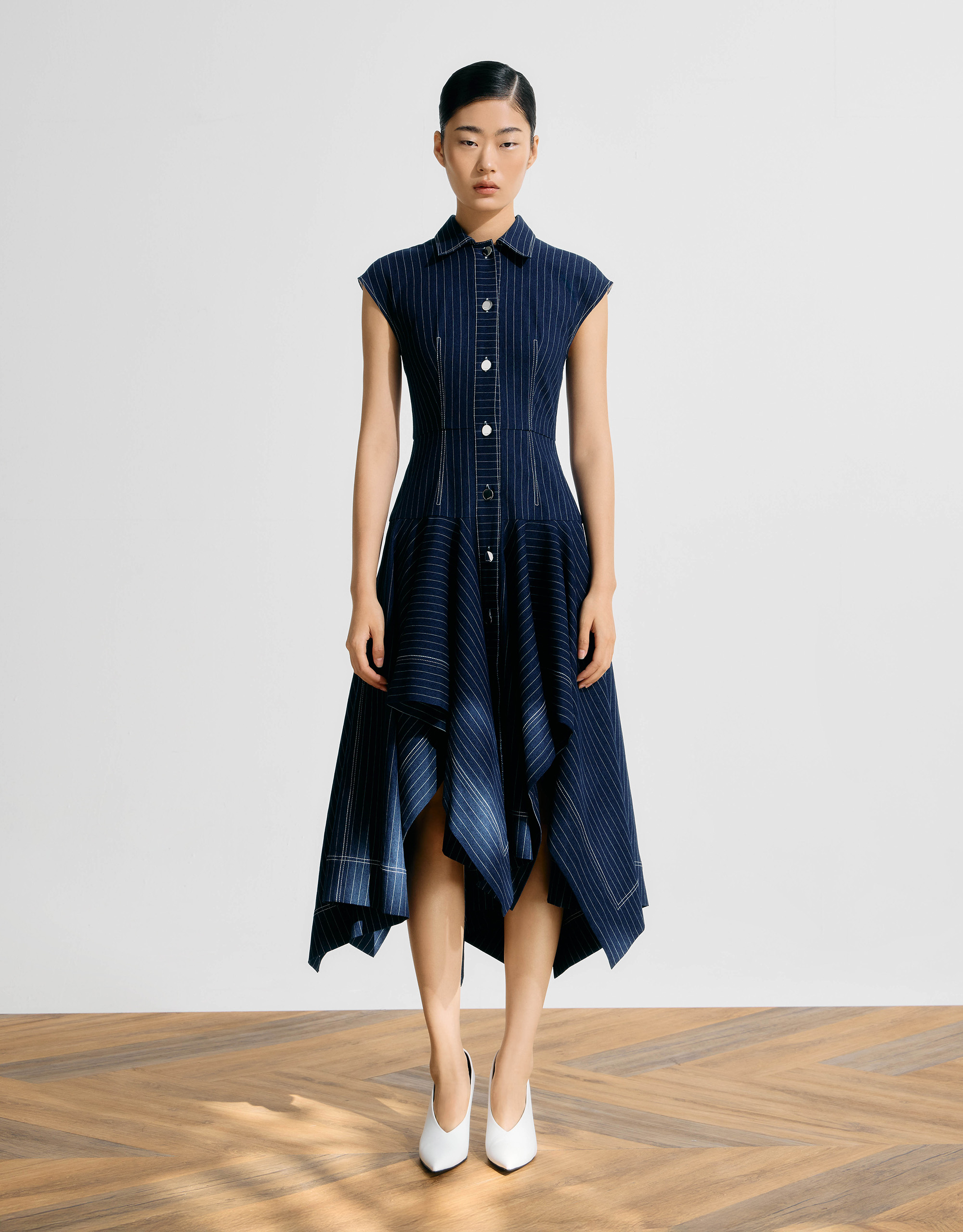 western midi dress WESTERN MIDI DRESS Black & White / 40