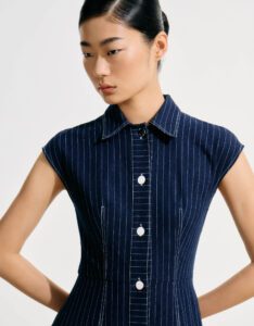 white christmas dresses Current Mood Denim Handkerchief Puff Sleeve Mini Dress main image 0